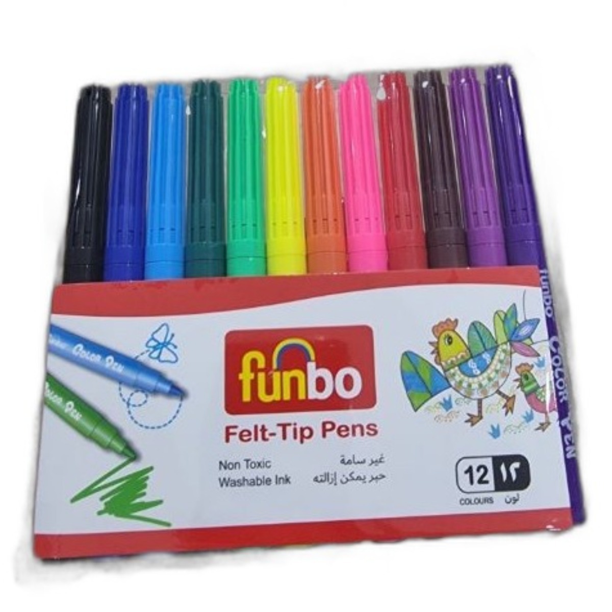 اللوان قلم 12لون FUNBO